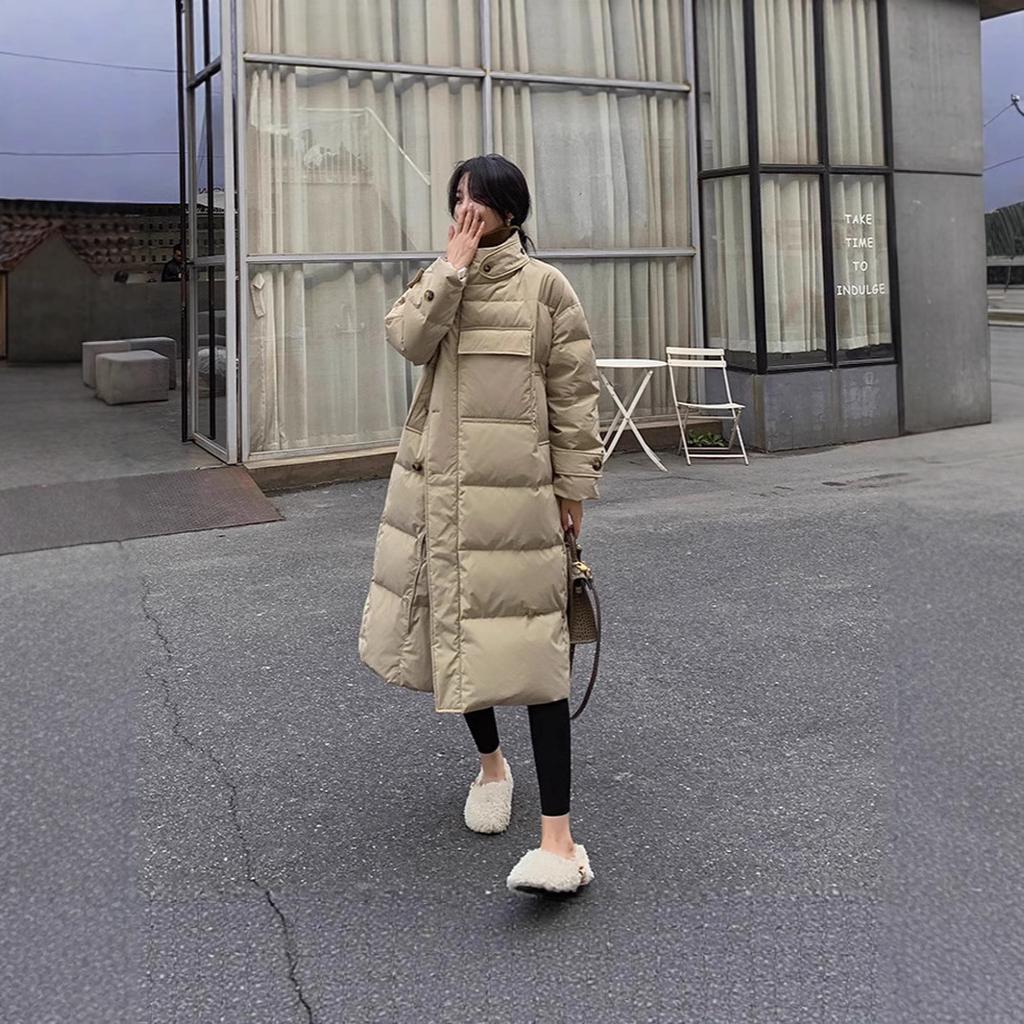 Women's winter new down cotton-padded jacket long loose design thickened cotton-padded jacket