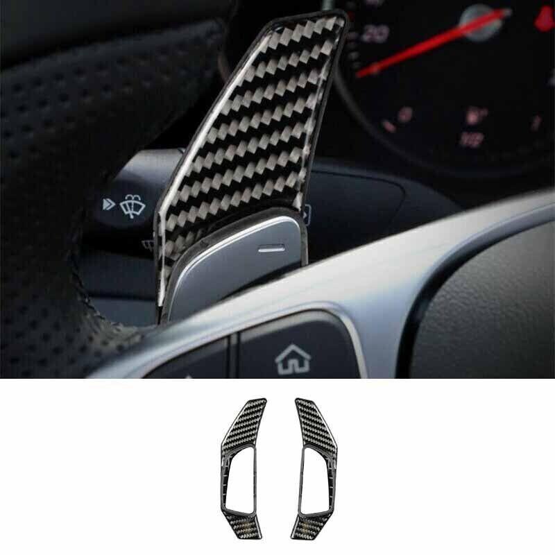 15-2021 Paddles Switch Real Carbon Fiber Steering Wheel Shift For Benz C-Class