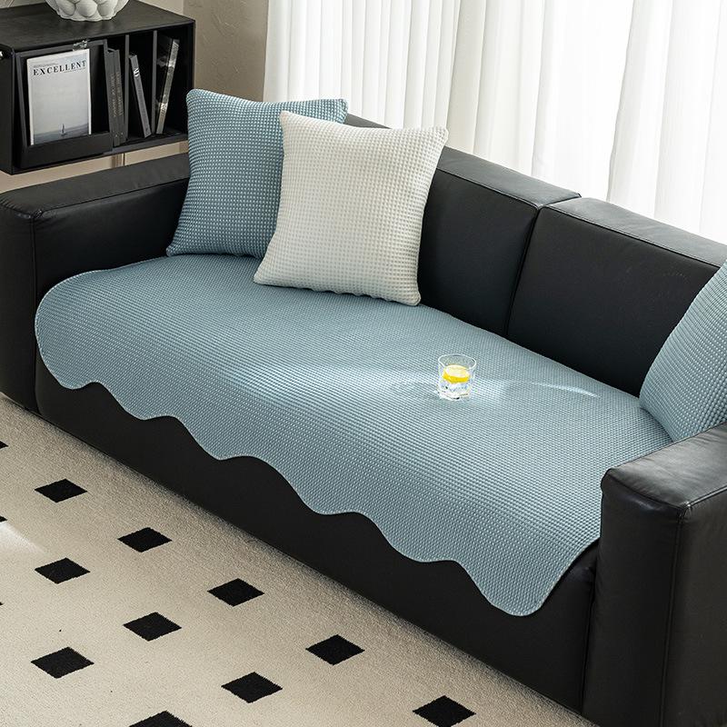 1pc Ice Sliky Fiber Fabric Sofa Cushion Cover - Summer Cooling Non-Slip Machine Washable Pet-Friendly Contemporary Style Sectional Sofas