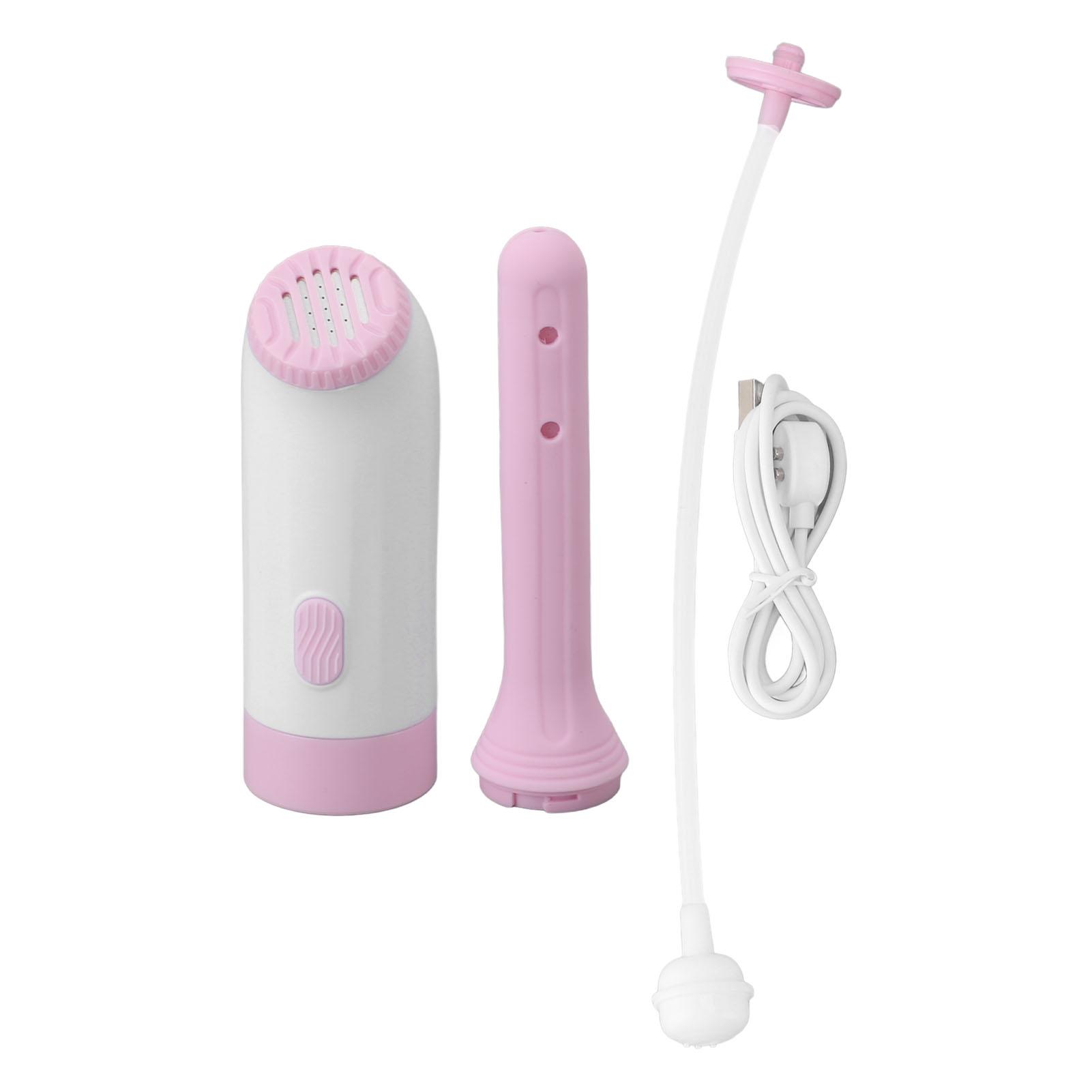 

Електричний клізма душ силіконовий ABS USB перезаряджається портативний багаторазовий вагінальний анальний душ очищувач рожевий
