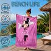 Mouse Couple Artwork Printed Microfiber Beach Towel, Soft And Absorbent, Quick-Dry, Ideal for Summer Travel, Beach Essential, Swimming Pool