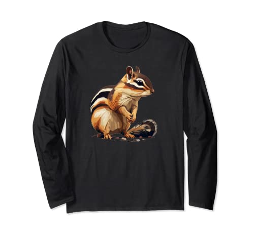 Chipmunk Loves Nuts Long Sleeve T-Shirt