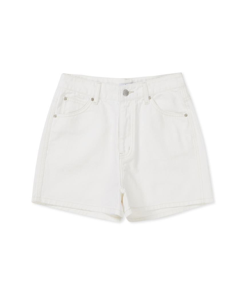 CLOVE [25Ss Clove] Basic Denim Shorts (White)