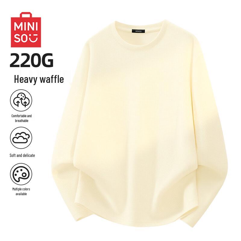 

Мужская вафельная футболка с длинным рукавом MINISO 3XL