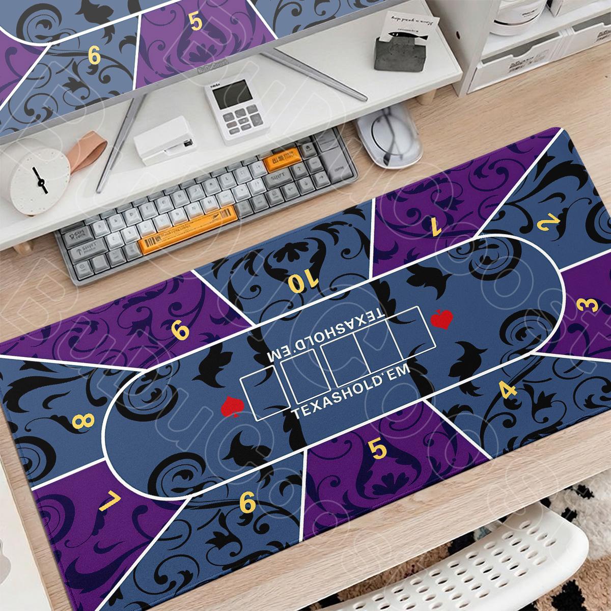 30x60cm 30x70cm 30x80cm Przenośna Składana Mata do Pokera Antypoślizgowa Podkładka pod Mysz do Gier 10 Graczy Texas Hold'em Gumowy Dywanik Podkładka pod Klawiaturę PC 30cmx60cm(11.8x23.6inch) gray