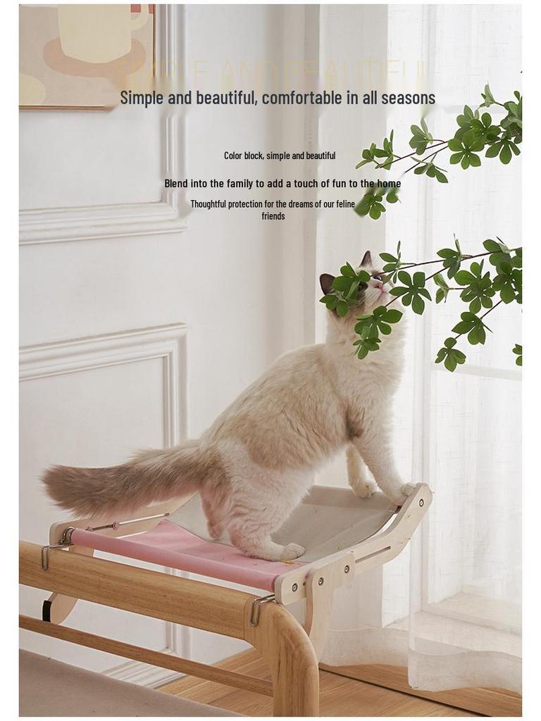 Punch-Free Cat Window Hammock: Four Seasons Hanging Bed for Windows and Bedsides