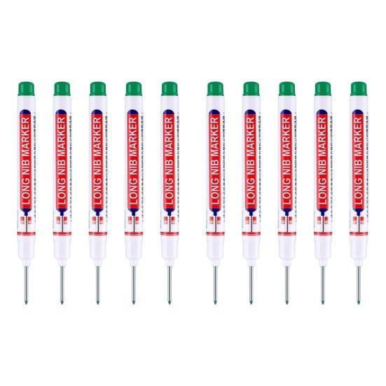 Extra-Long Tip Marker Pen Fine Line Woodworking Tile Metal Marker for Deep Hole & Plumbing Oil-Based