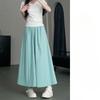 High Waisted Solid Color Casual Women's Long Pleated Wide Leg Pants