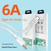 6A Bend-Resistant Silicone Fast Charging Cable for Android, Apple, TYPE-C Devices