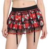 Pleated Plaid Miniskirt with Garters for Women S-XXL: Schoolgirl Cosplay Design with Tulle Lining & Elastic Waistband for Club Dance