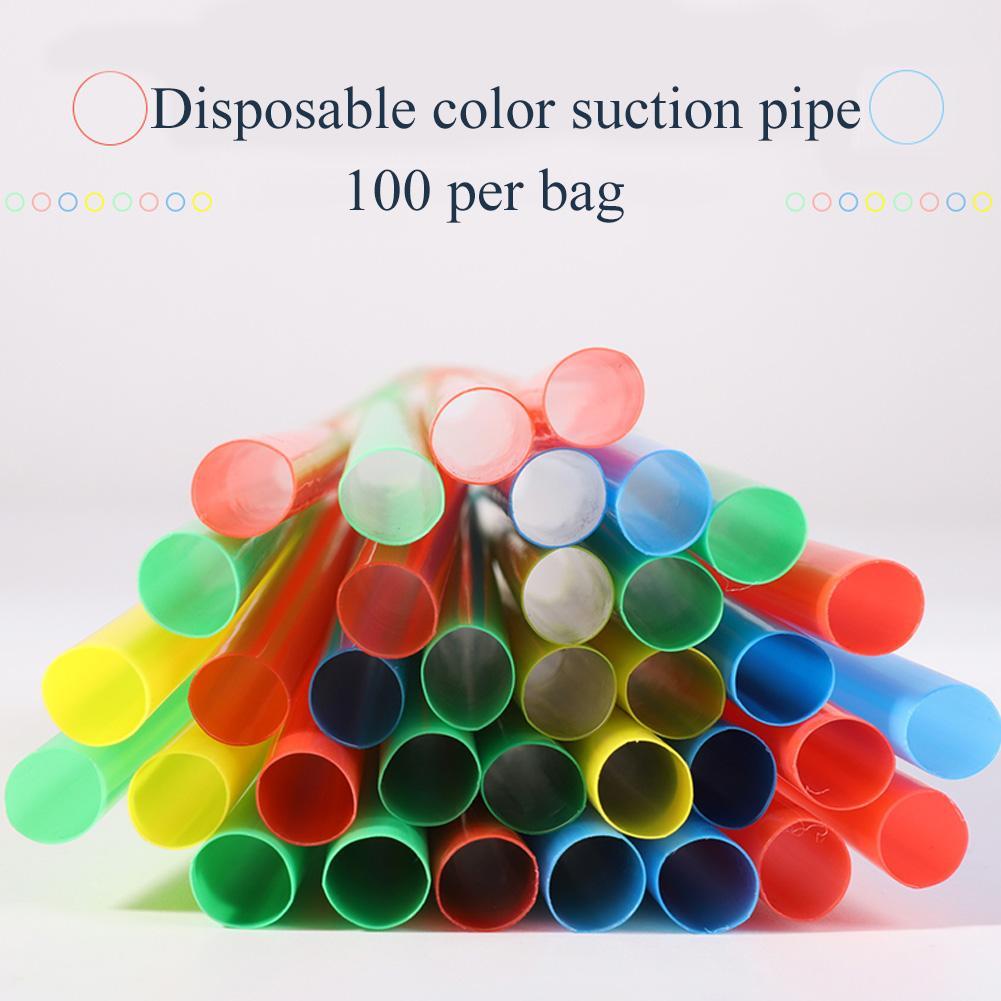 50PCS Disposable Jumbo Colored Straw Pearl Milk Tea Bubble Tea Juice Drink Beverage Drinking Straw Party Supplies 19cm