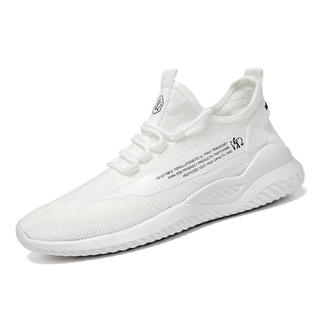 Pánske tenisky Priedušné bežecké topánky Outdoorové športové módne Pohodlné ležérne Gym Pánske topánky Zapatos De Hombre Biele topánky