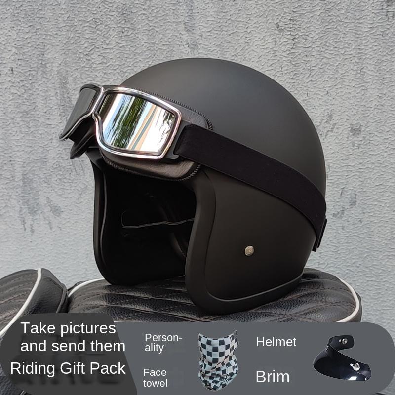 500TX Vintage Motorcycle Open Face Helmet Japan Technology Fiberglass Scooter Motorbike Riding Jet Casque Moto Casco