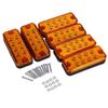6pcs 8 LED Clearance Side Marker Light Indicator Lamp Truck Trailer Lorry Yellow