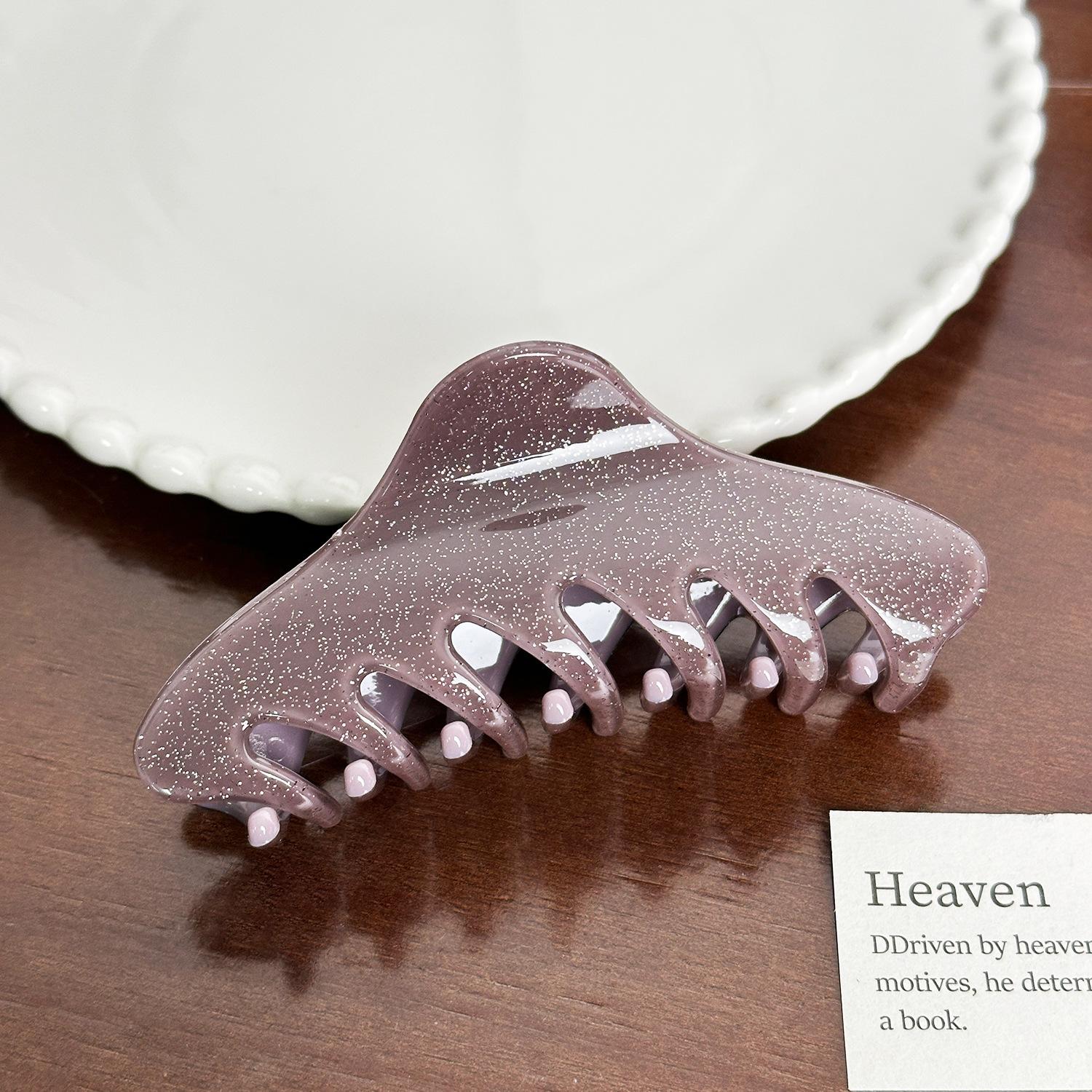 

Минималистичные премиальные заколки для волос ярких цветов с уникальными стилями для моды на каждый день Dark Purple Shark Clip