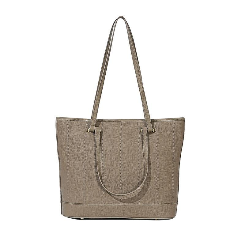 Large bag women's bag new trendy leather tote bag, first layer cowhide large-capacity commuter shoulder bag