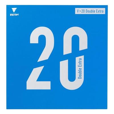 VICTAS Table Tennis Rubber V>20 Double Extra, Soft Back, Black (0020), MAX 200080
