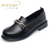 Fashion AIYUQI Shoes Loafer Women Genuine Leather 2025 Spring New Plus Size 41 42 43 Slip-on Women Shoes Shiny Non-slip Ladies Shoes
