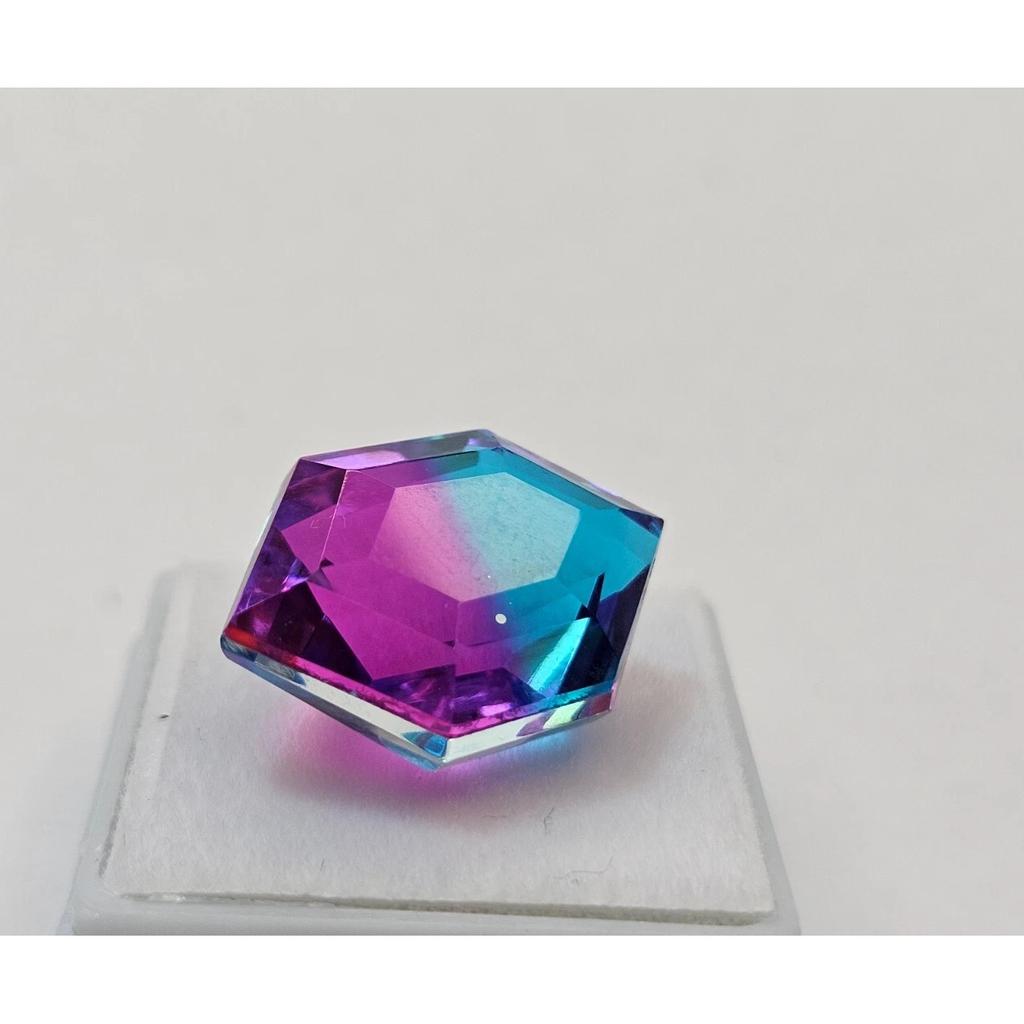 Beautiful Natural Bi-Color Tourmaline 16+ Ct Fancy Cut Certified Loose Gemstone