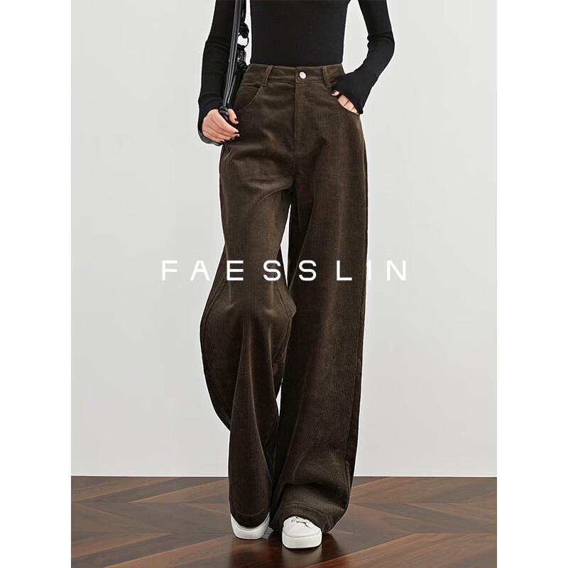 Женские ретро вельветовые брюки широкого кроя L