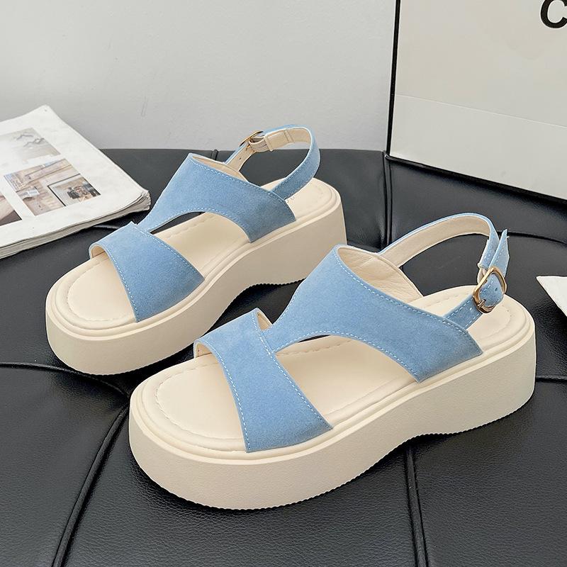 Super Fire French Platform Bag Heel Sandals Women's 2025 Summer New Two Wear Light Luxury Retro Skirt Comfortable Beach Shoes