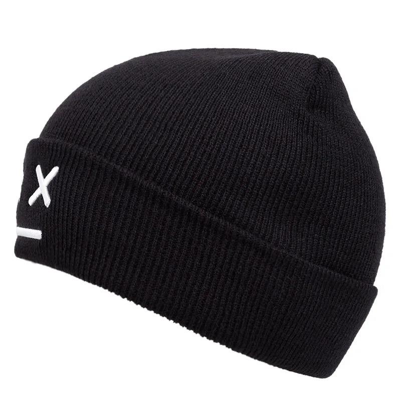 Autumn and Winter Warm Fashion Knitted Cap Versatile Men's and Women's Cartoon Expression Beanies Cap