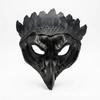 Halloween Krähenfeder Maske - PU Vogelmaske für Cosplay und Karneval