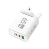65W GaN Charger USB PD Type-C Fast Charging 3-Port Phone Adapter QC3.0 Compatible with IPhone 15 Pro Max Samsung Galaxy