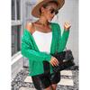 2024 Autumn And Winter New European And American Solid Color Women'S Knitted Three-Dimensional Pattern Cardigan Jacket Sweater For Women