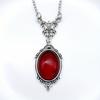 Women's Vintage Red Quartz Crystal Necklace With Butterfly Jewelry Pendant Necklace Fashion Neck Jewelry