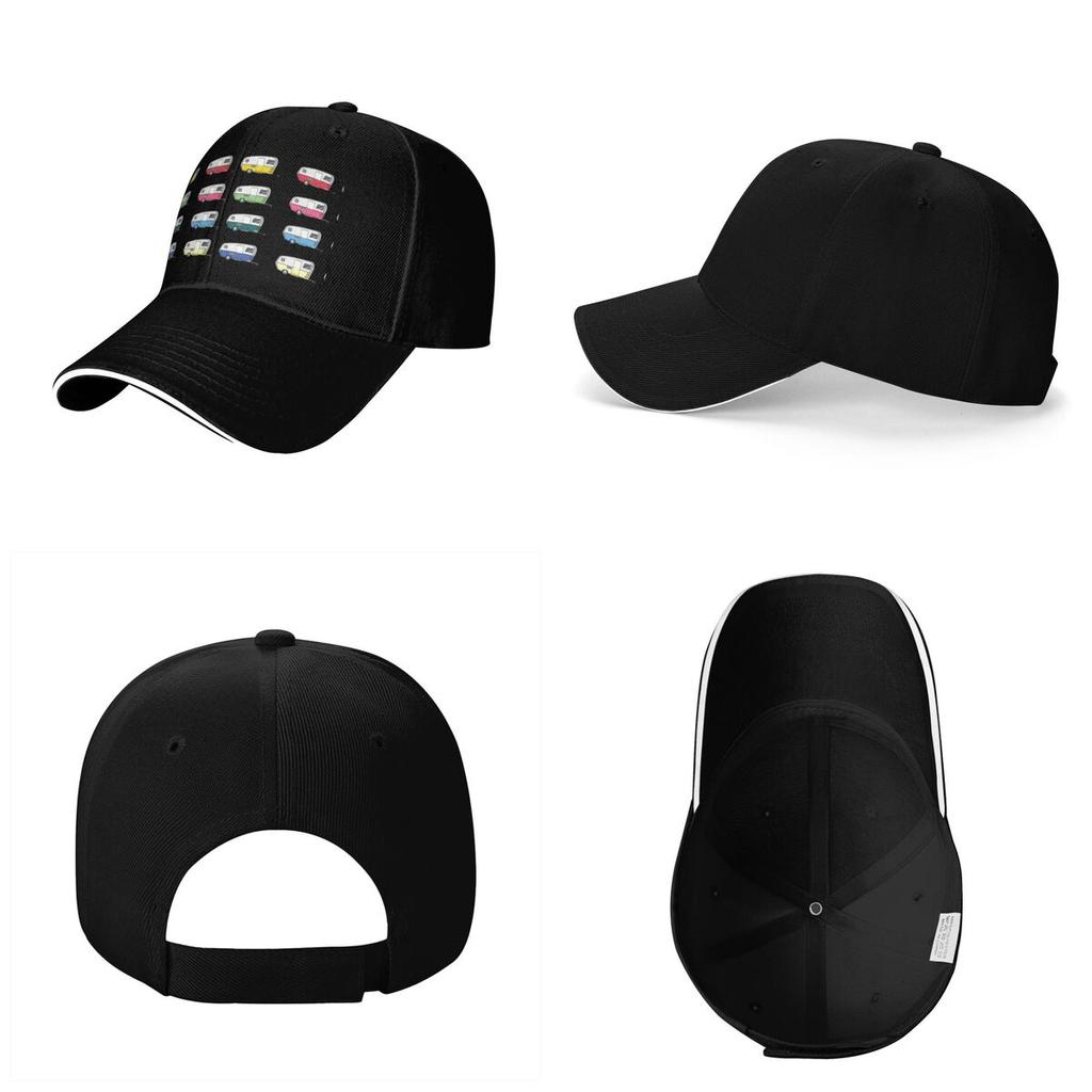 Colourful Vintage Eriba Puck Caravan Daisy Cap Fashion Casual Baseball Caps  Summer Unisex Baseball Hats Polychromatic