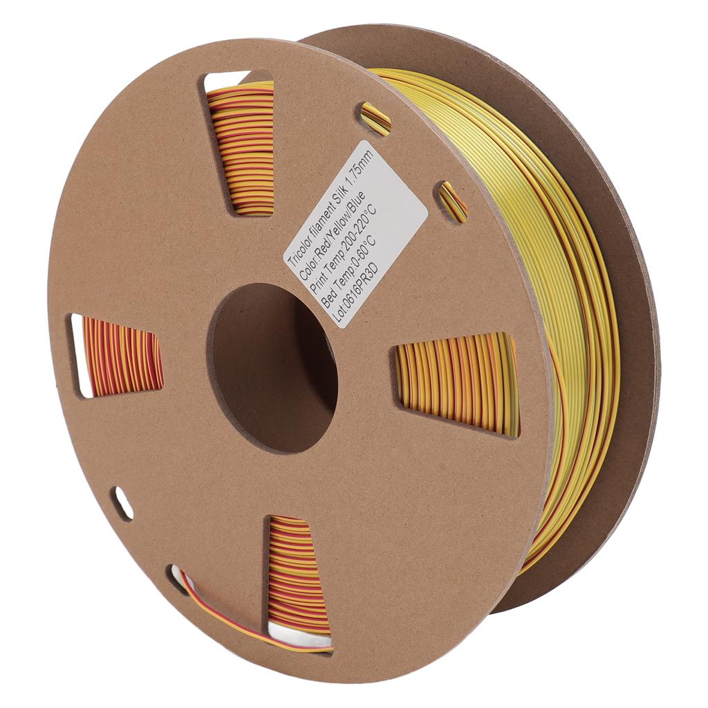 3D Printer Filament Triple Colors 1.75mm 2.2lb Net Weight 200 To 220 Celsius PLA Filament for