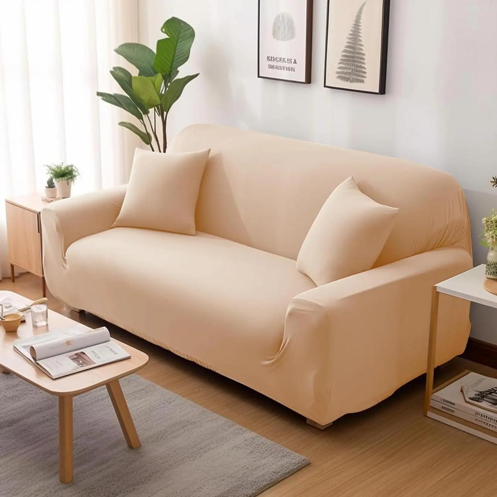 Solid Color Couch Covers Stretch Sofa Cover Modern Sofa Slipcover for 1/2/3/4 Seat Couch Washable Furniture Protector Home Decor