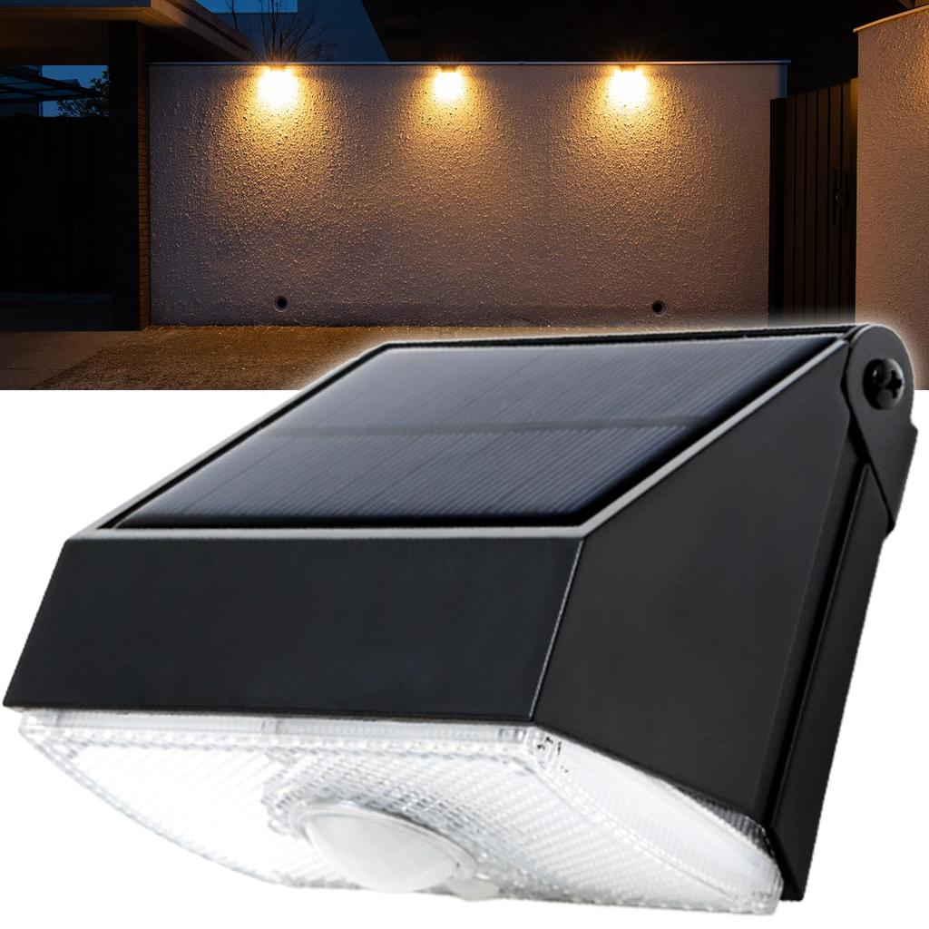 HAPPYJOINT Pit 2 Motion Sensor Solar 2 Color 1000 Adjustable Angle Light, Outdoor, Powered, Waterproof, IP54, Switching, Lumens, Long-Lasting Light,