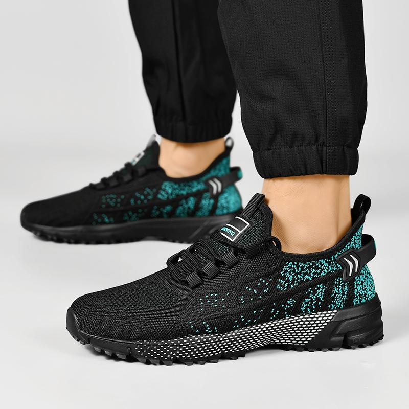 Men's casual four season outdoor breathable fashion comfortable sneakers light soft-sole speed running shoes racing sports shoes