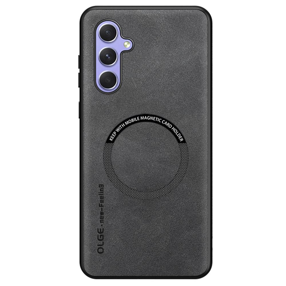 For Samsung Galaxy S25+ Case Compatible with MagSafe Anti Drop PC+TPU+PU Leather Back Cover