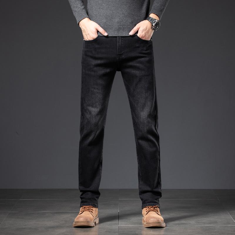 2024 Nové podzimní/zimní pánské džíny Trendy značka Rovné Stretch Ležérní Trendy Kalhoty Všestranné kalhoty na hubnutí