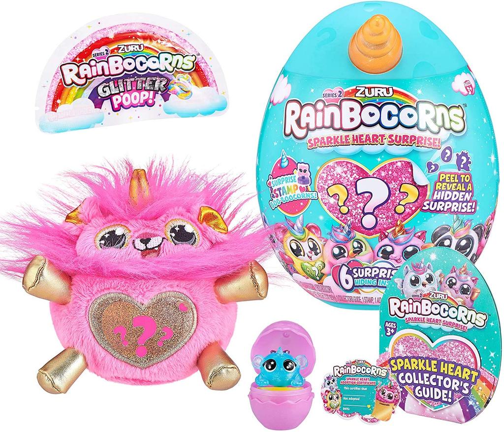 Rainbowcorns Lion Plush Doll Series 2 Sparkle Heart Surprise Egg ZURU Rainbowcorns 18cm (Lion) [Parallel Import]