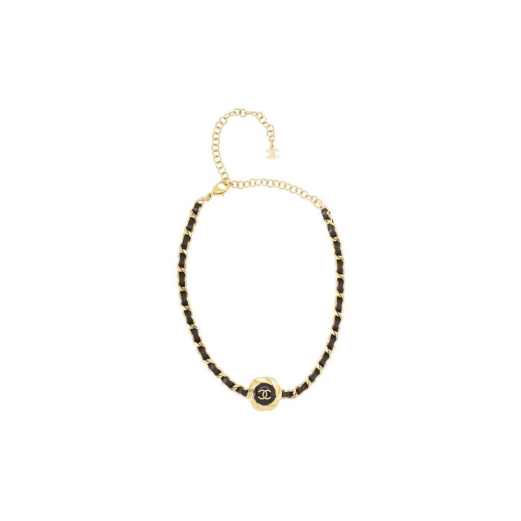 Chanel Classic Logo Pendant Metal Necklace Women Necklace Black AB8833-B08644-NJ235