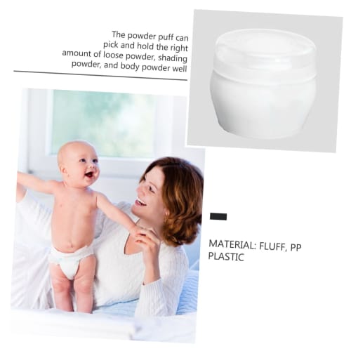 PAMINGONO 2-Pack Portable Powder Puffs for Babies and Kids, Body Talcum Powder Puffs for After Bath, Portable and Easy To Carry, Designed for Home or