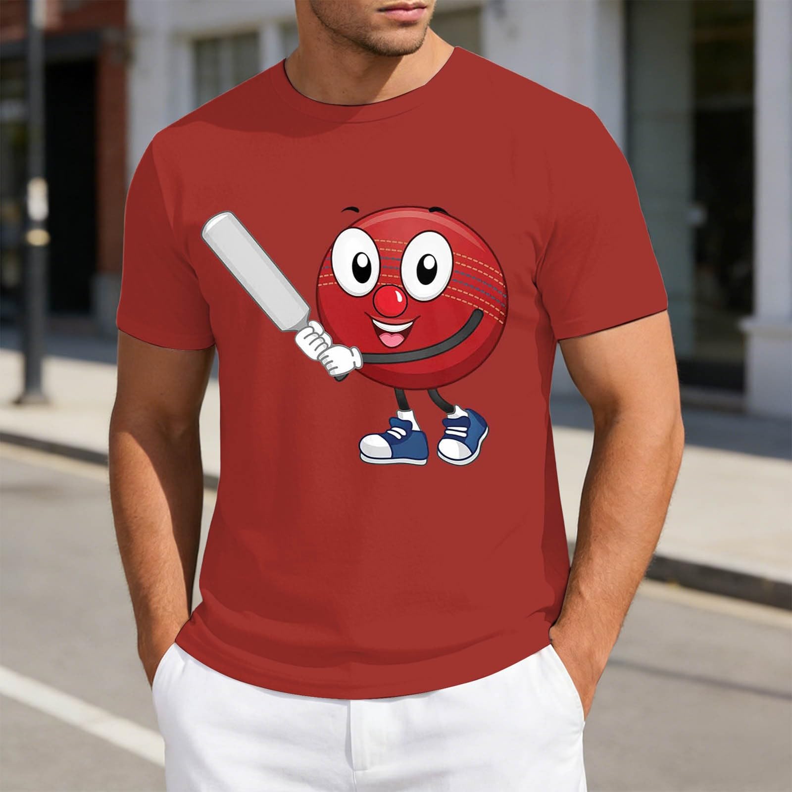 Men s Red Nose Printed Top S