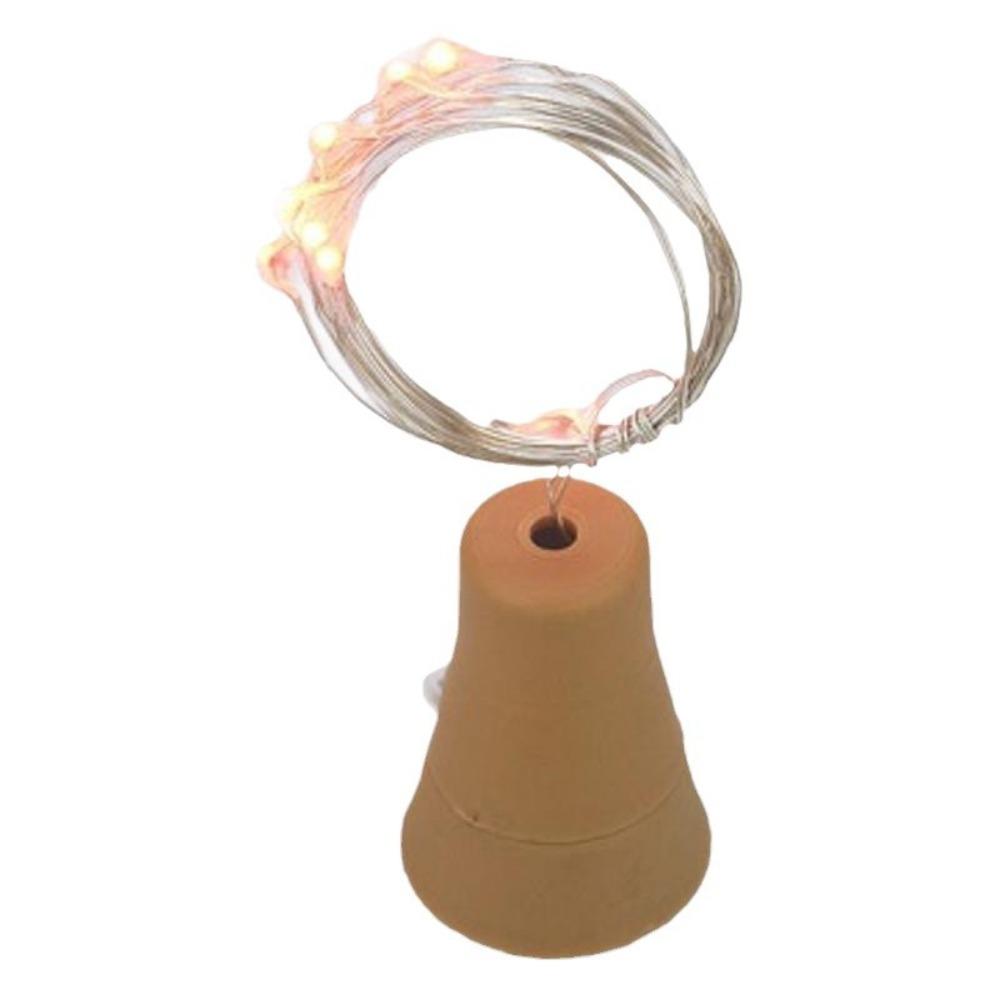 Wholesale Solar Wine Bottle Stopper String Lights Courtyard Mini Fairy Lights Copper Wire Button Battery Lights Christmas Decorative Copper Wire Lamps