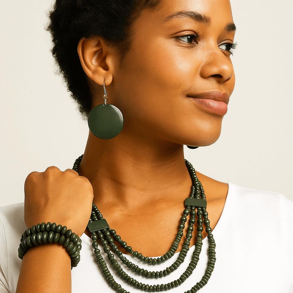 Handmade Vintage Boho Bib Beads Ethnic Style Geometric Beaded Necklace  Jewelry Accessories