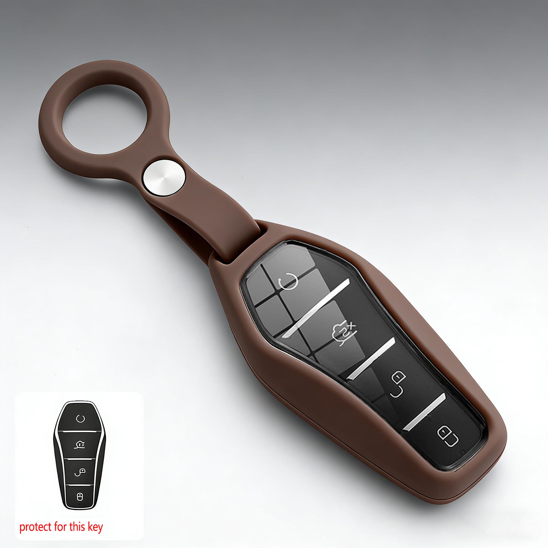 

Silky Soft Silicone Key Case Holder For BYD Song Plus Atto 3 Han EV Tang DM Qin Seal Dolphin Remote Fob Keychain Accessories