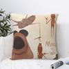 Marcus The Worm Square Pillow Case Cushion Covers Creative Zipper Decorative Throw Pillow Case Cover for Sofa 40*40cm
