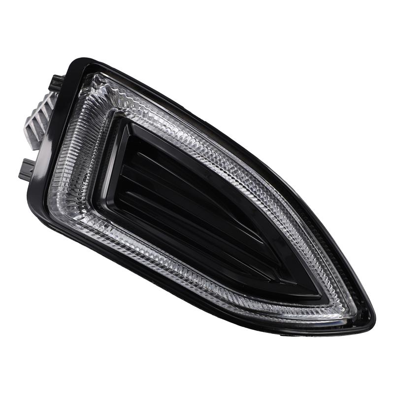 For Ford Edge 2015 2016 2017 2018 LED Front Bumper DRL Daytime Running Drive Light Fog Lamp Cover Frame Grille Black Right