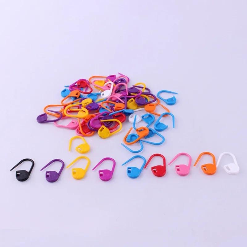 50PCS Mix Color Knitting Tools Locking Stitch Markers Crochet Latch Marker Pin