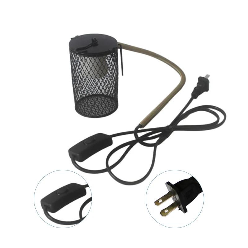 Pet Parrot Ceramic Heating Lamp Cage Turtle Lizard Reptiles Warm Lamp Anti-Bite Anti-Scalding Insulation Lamp US/EU/UK/AU Plug