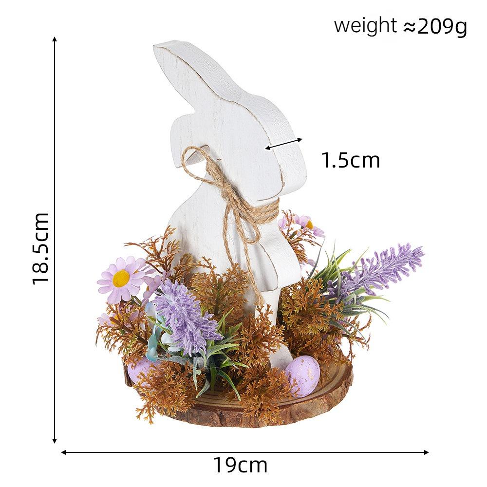 Easter Bunny Tabletop Decoration Festive Spring Ornament for Home Office Party and Outdoor Display Holiday Gift Idea for Kids