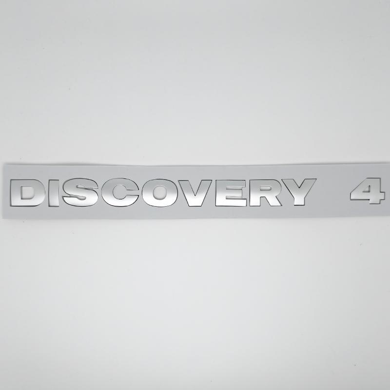 Round Font Letter Emblem Badge Car Styling accessories for DISCOVERY 4 Hood Rear Trunk Logo Sticker chrome silver Black grey
